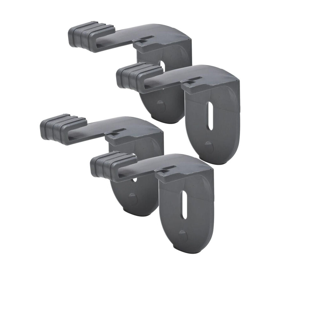 Stakrax Plastic Wall Mounted Wine Rack Modular Brackets Support Silver (4 Pieces)