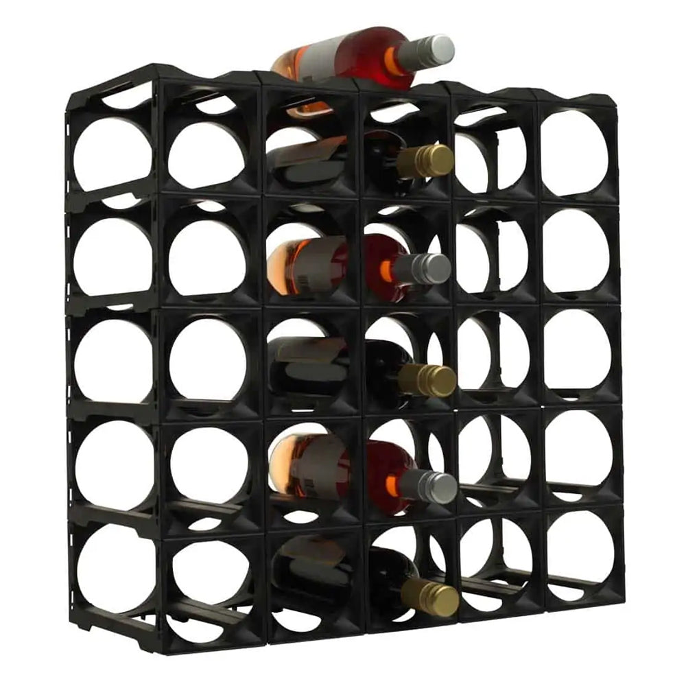 Stakrax Wine Bottle Storage Rack Organiser - Black (30 Pieces) — image 2