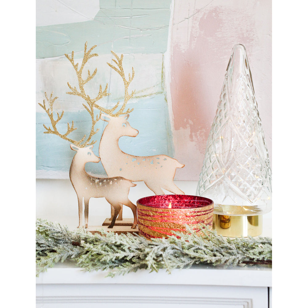 LVD LED Glass X-mas Tree Home/Living Room Display Decor Large 16x36cm Clear — image 2