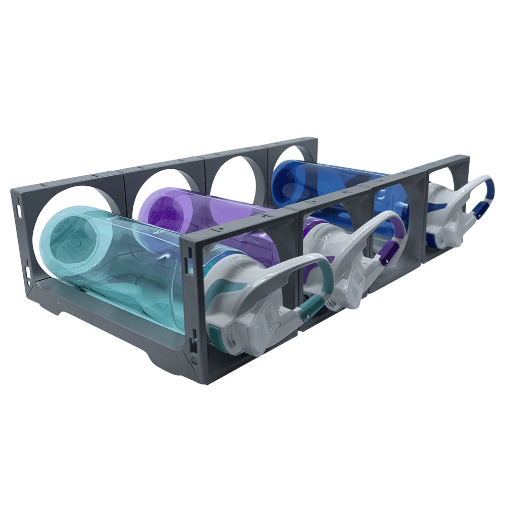 Stakrax 4-Bottle Collapsible Storage Fridge Rack Organiser/Bottle Holder Silver — image 2