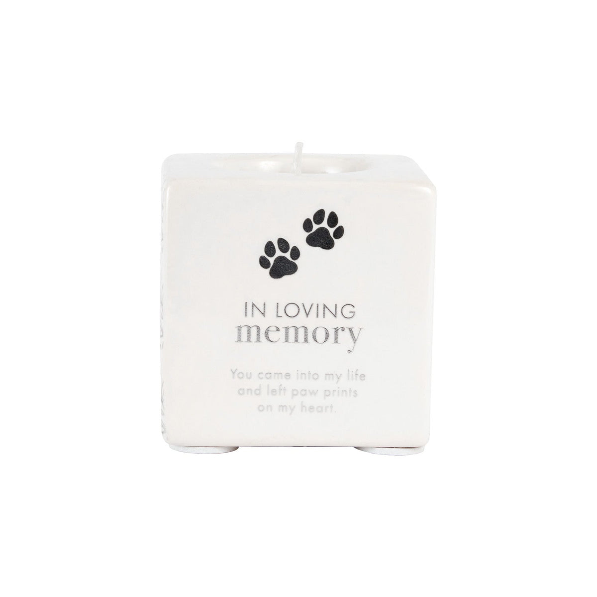 Splosh Sympathy Pet In Loving Memory Candle Holder/Ceramic Tealight White 8cm