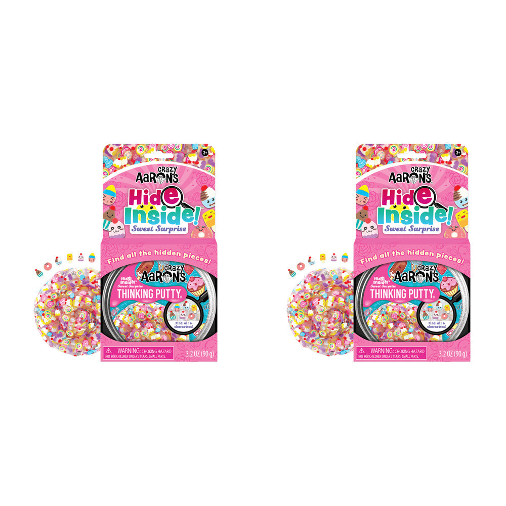 Crazy Aarons Thinking Putty Sweet Surprise Hide Inside Kids Play Toy 10cm 3y+ (2 Pack)