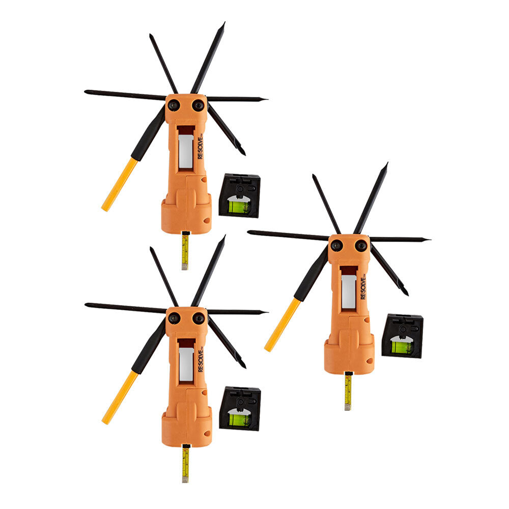 Re:solve 10pc Resolve Home Decor Multi-Tool Set - Orange (3 Pack)