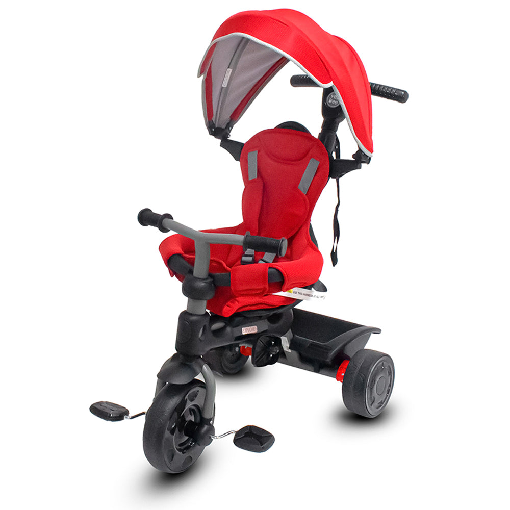 Vee Bee BK 10-36m Explorer Kids/Toddler Trike/Bike Ride On//Canopy/Parent Handle — Red