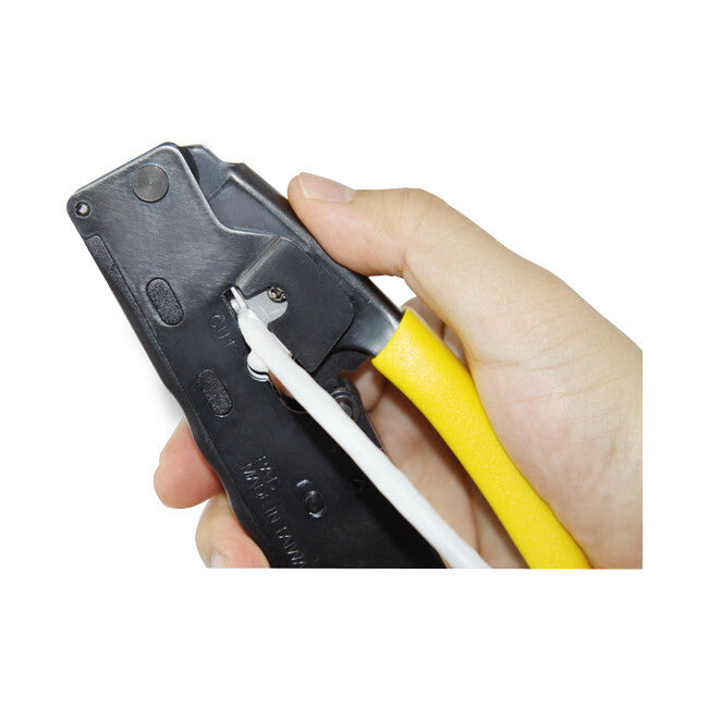 T3 Pro Crimping Plastic Crimper/Cutter/Stripper Tool for RJ-45/RJ-12 Cable Black — image 3