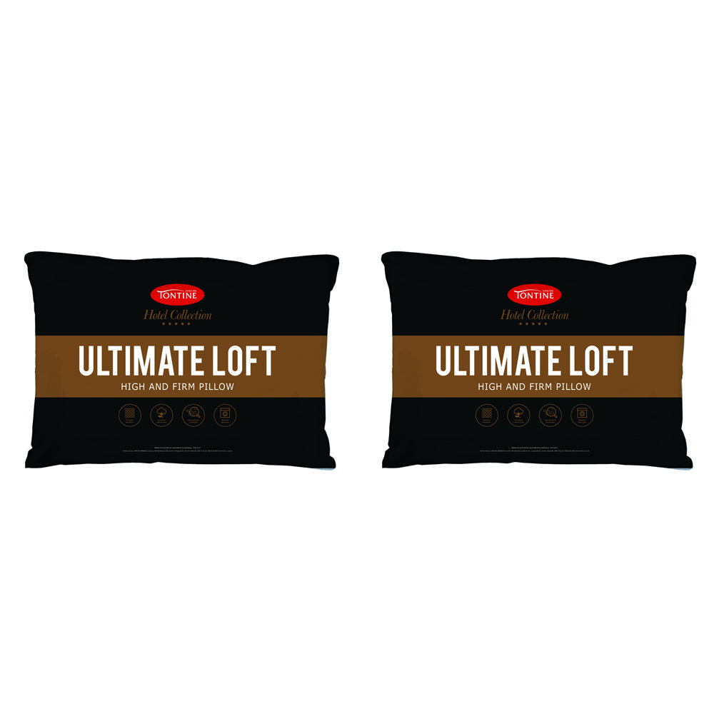 Tontine Hotel Collection Ultimate Loft Sleeping Pillow High & Firm (2 Pack)