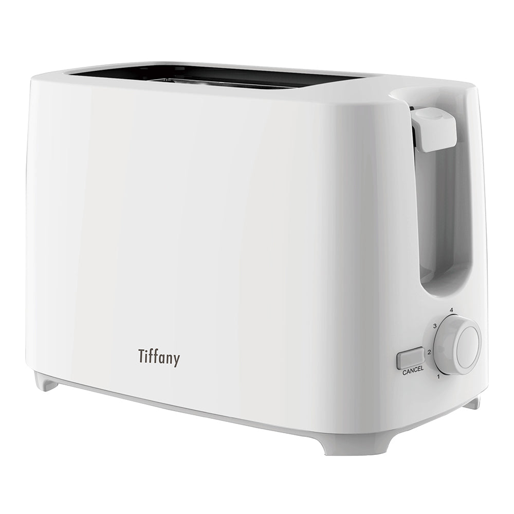 Tiffany 700W 2 Slice Anti-Jam Bread Toaster w/Crumb Tray/7 Toast Setting White