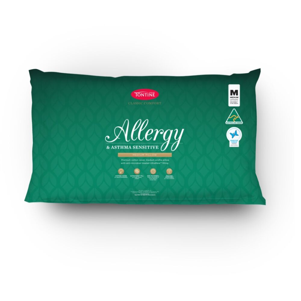 Tontine Classic Comfort Allergy & Asthma Sensitive Pillow Medium Standard (2 Pack) — image 2