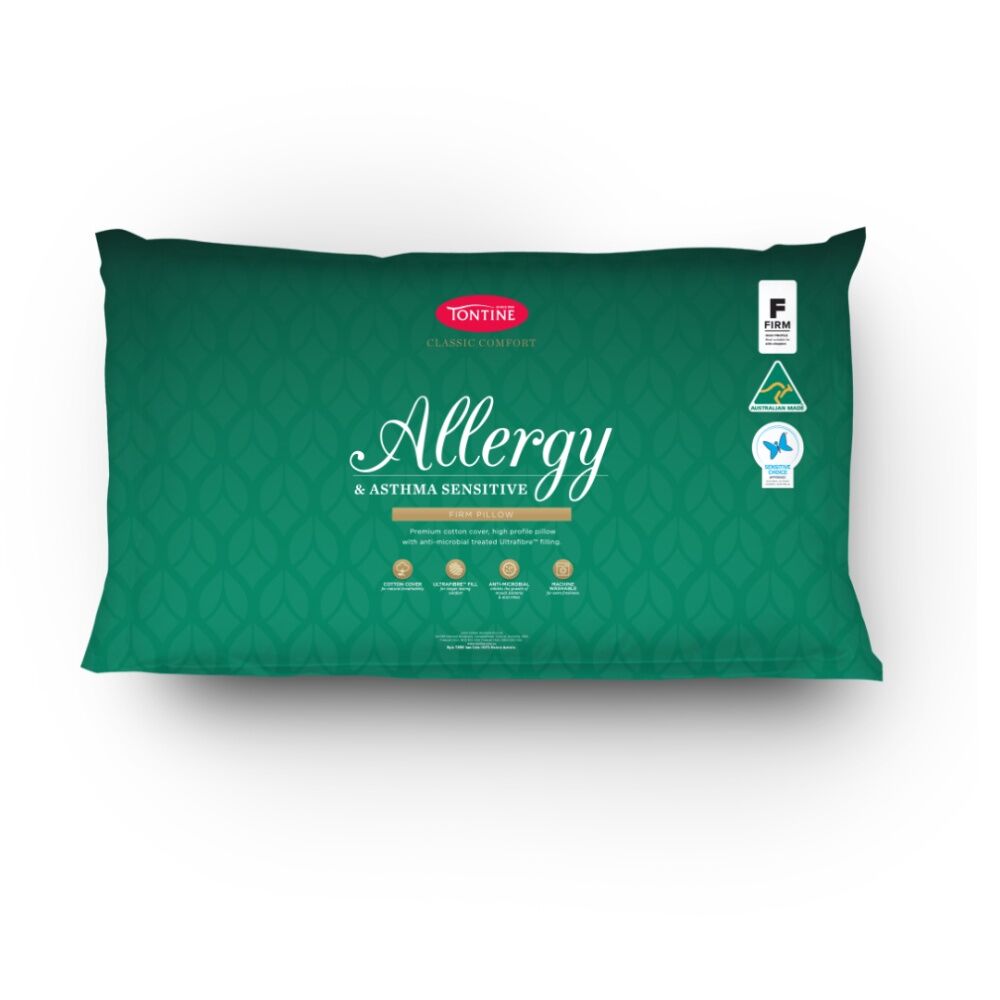 Tontine Classic Comfort Allergy & Asthma Sensitive Pillow High Firm Standard (2 Pack) — image 2