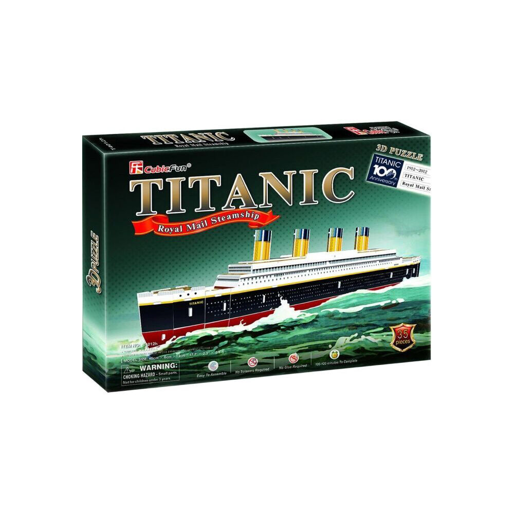 Cubic Fun Titanic Ship Kids/Childrens 3D Puzzle 80x11x20cm 8y+ — Small