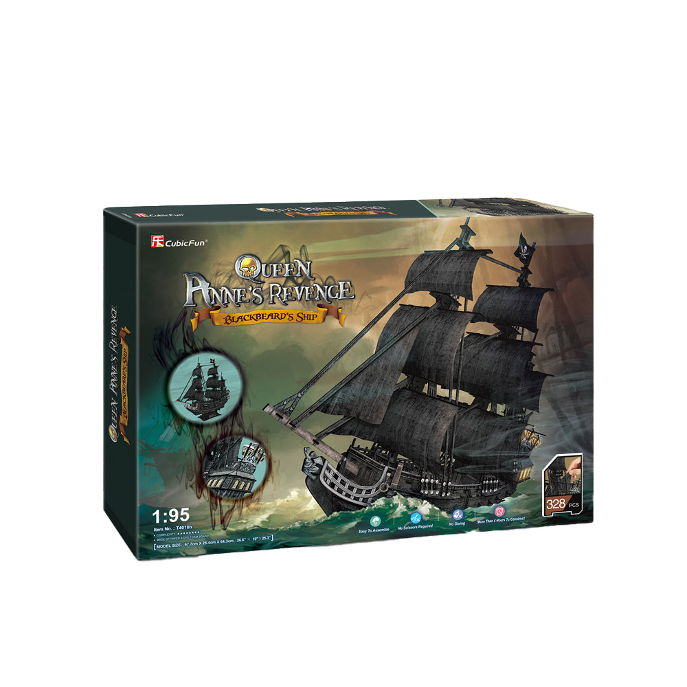 Cubic Fun CubicFun The Queen Anne's Revenge Large 3D Puzzle Kids Interactive Toy (308 Pieces)