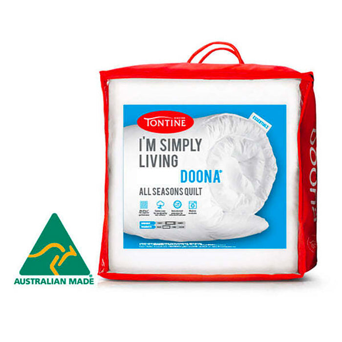Tontine 210x210cm Simply Living Classic All Seasons Queen Bed Cotton Quilt Doona — image 2