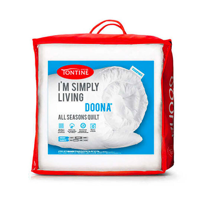 Tontine Simply Living All Season 240 x 210cm Cotton Quilt Home Doona King Bed