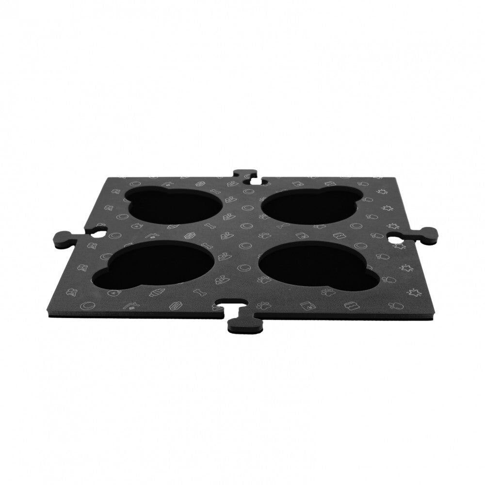 Tech4pets Mat Board Organiser Storage Holder For Talking Buttons/Floor (2 Pack) — Black
