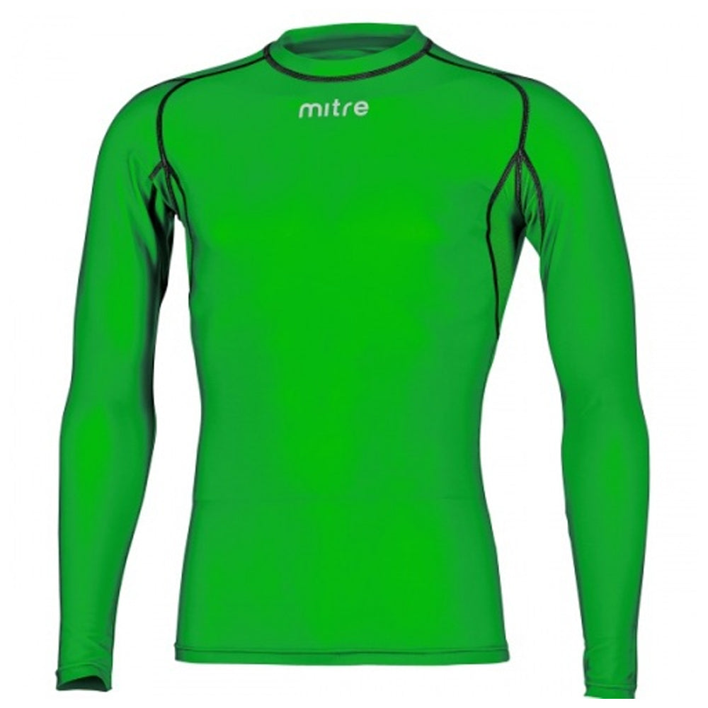 Mitre Neutron Base Layer Emerald Compression LS Top Size SY 5-7y Kids Sportswear