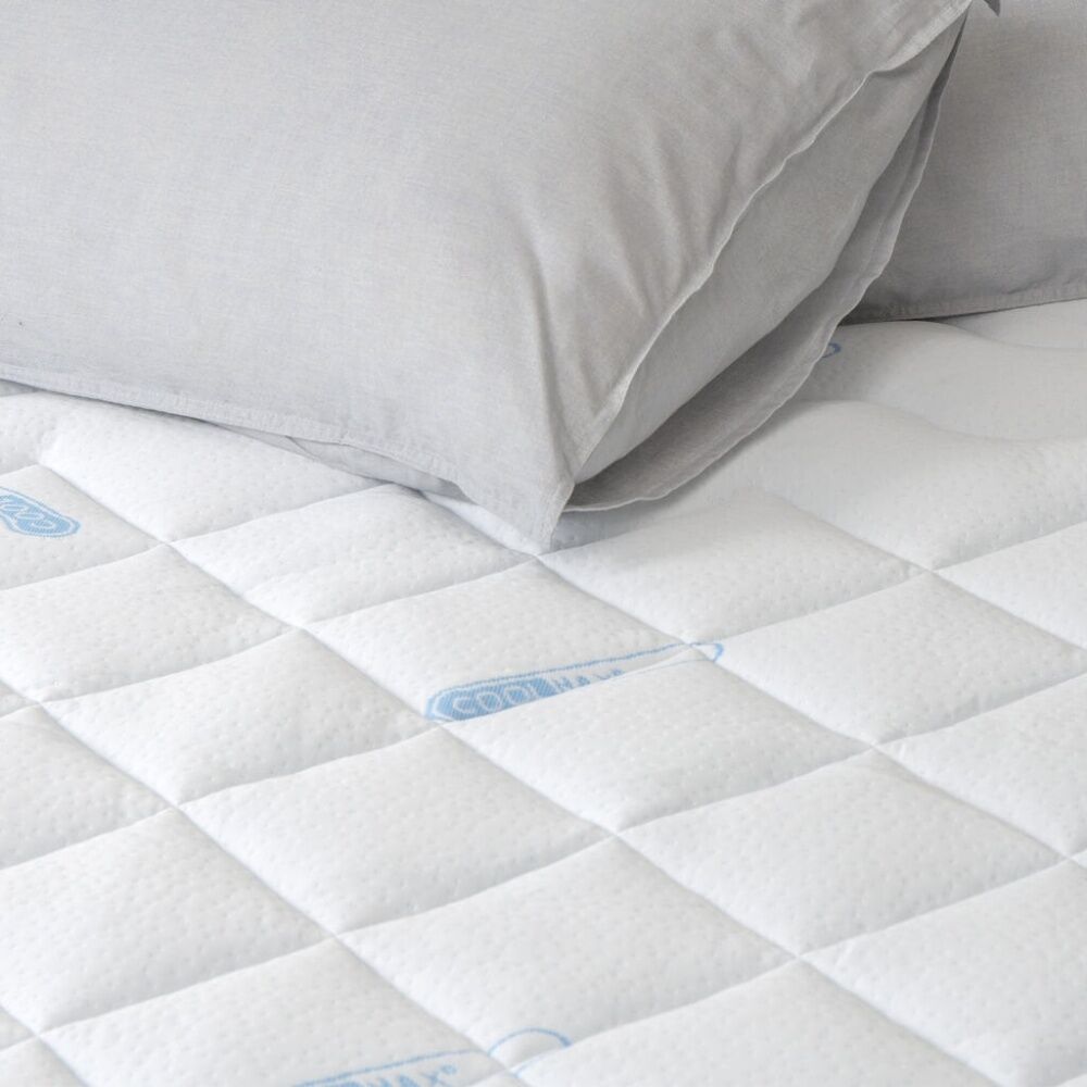 Tontine 152x203cm Reversible Coolmax Quilted Mattress Topper Queen Bed White — image 2
