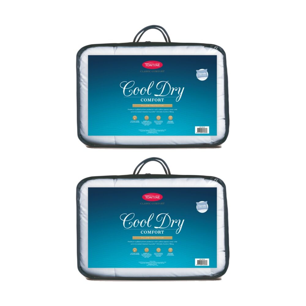 Tontine Classic Comfort Cool Dry Pillow Protector Climate Control Standard (2 Pack)