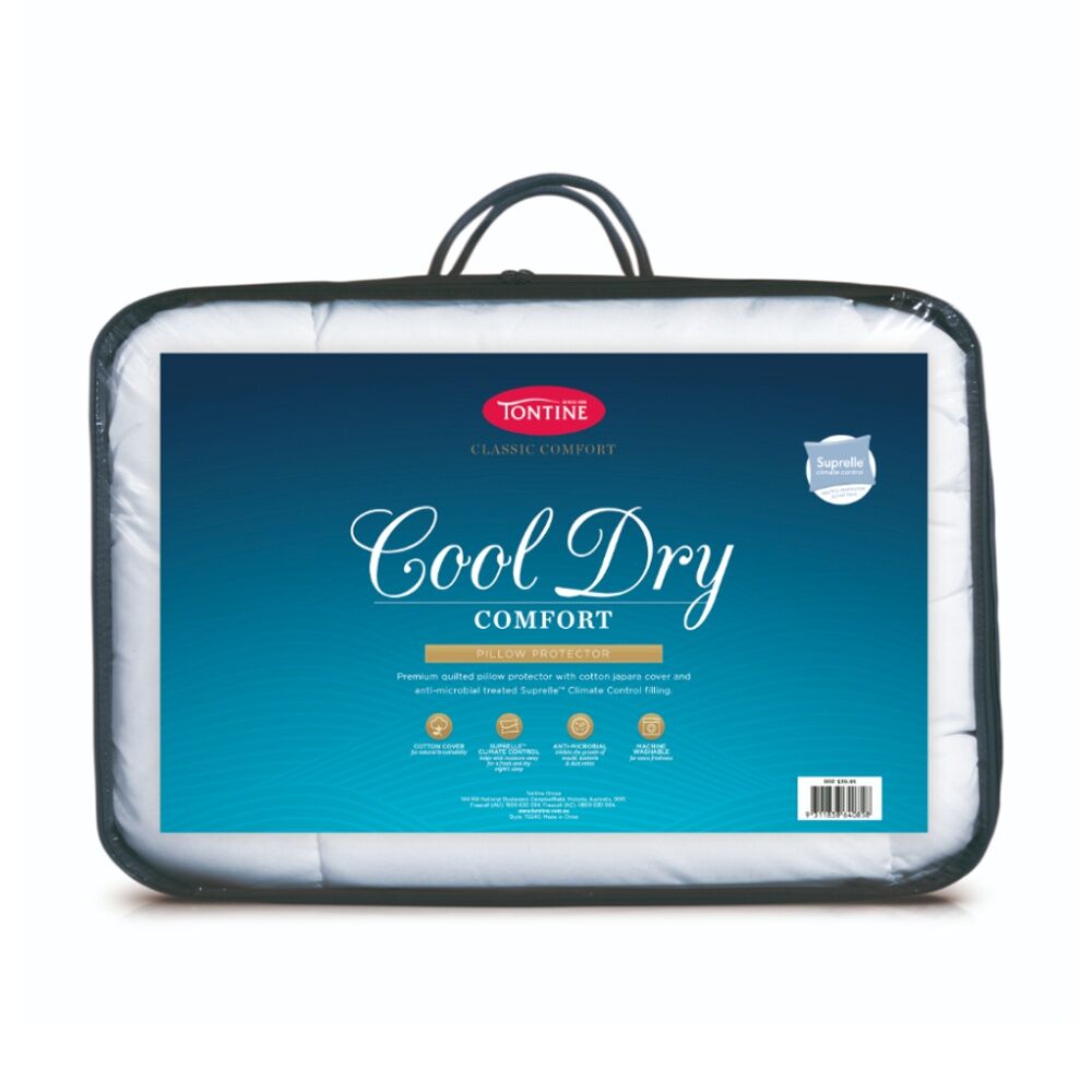 Tontine Classic Comfort Cool Dry Pillow Protector Climate Control Standard (2 Pack) — image 2