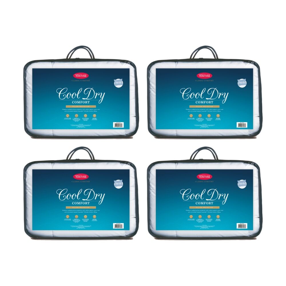 Tontine Classic Comfort Cool Dry Pillow Protector Climate Control Standard (4 Pack)