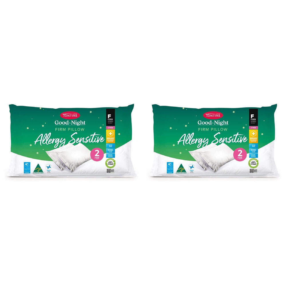 Tontine Good Night Allergy Sensitive Sleep/Bedding Pillow Firm/High Profile (4 Pieces)