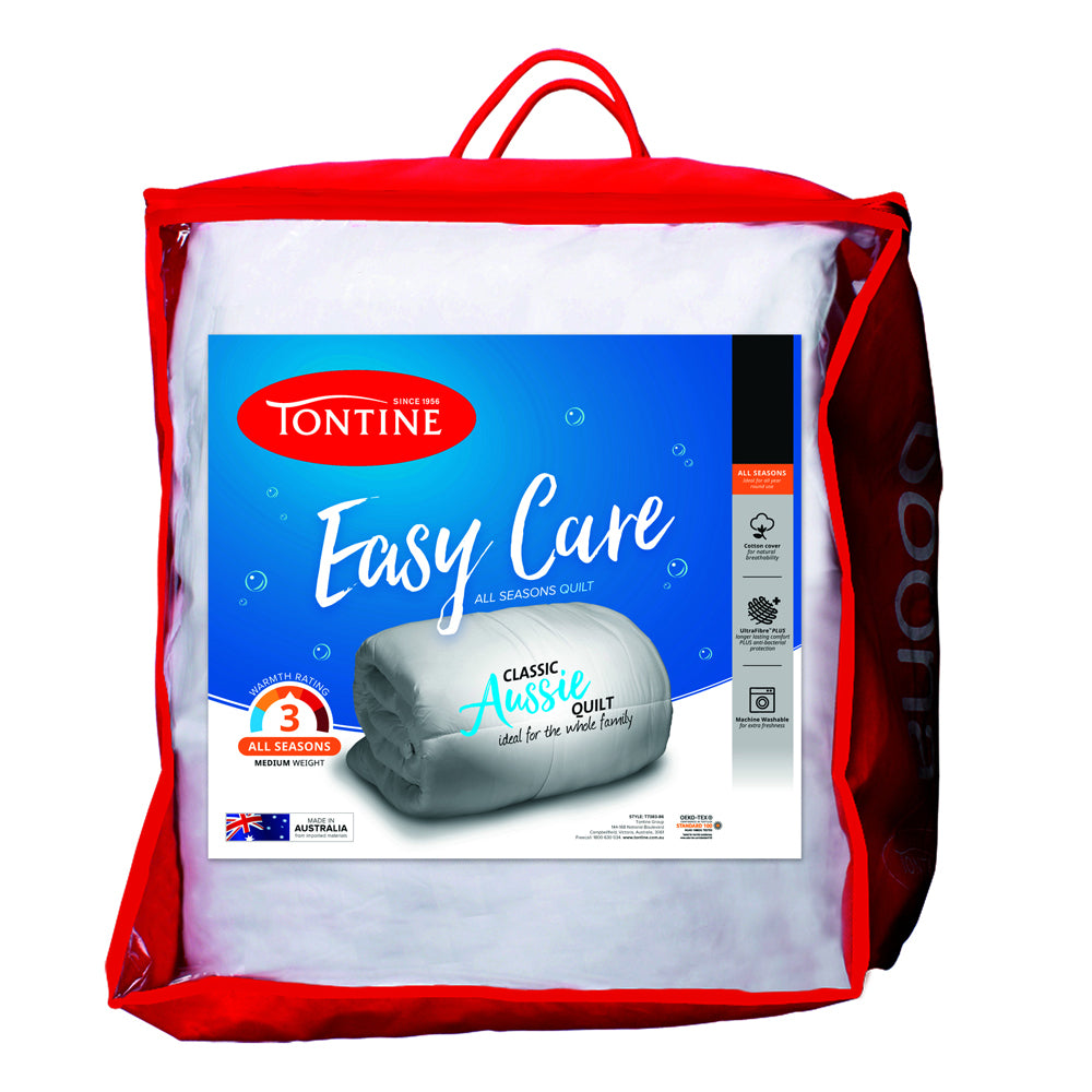 Tontine Easy Care All Seasons Cotton Quilt - White