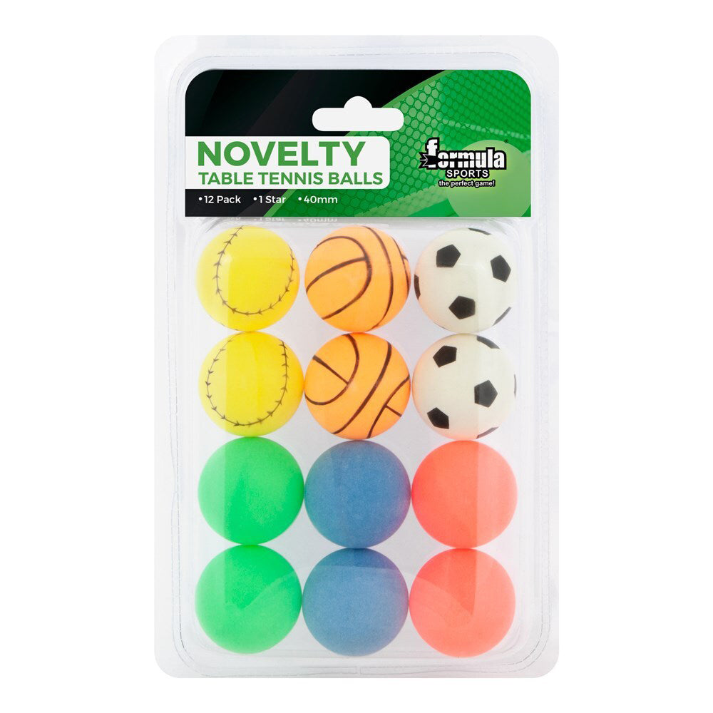 Formula Sports Novelty 40mm Table Tennis Balls (12 Pack)