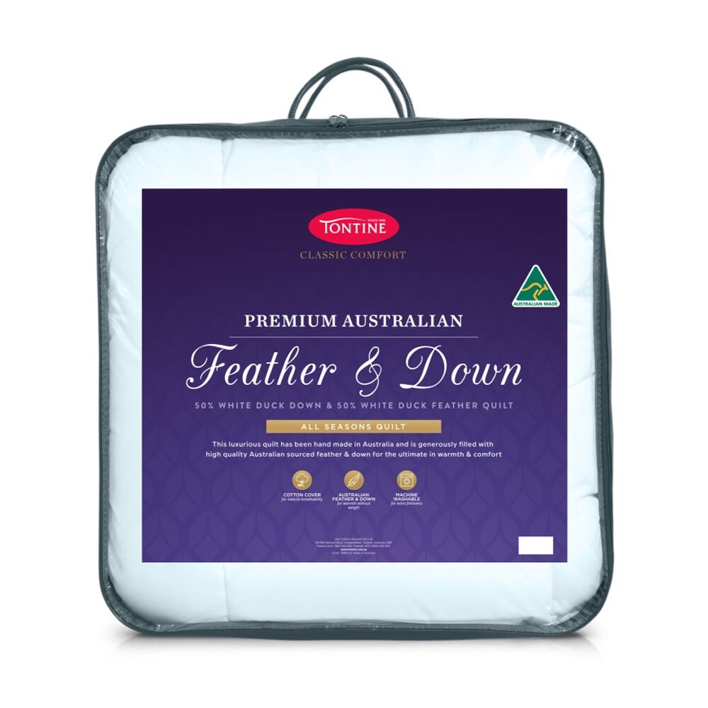 Tontine 50/50 Australian Feather And Down Quilt Duvet All Seasons Doona