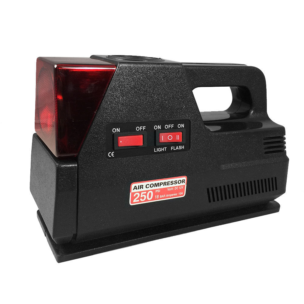 NLZ 3 in 1 Mini Air Compressor/Pressure Gauge w/ Light Portable 12V Tyre Inflator