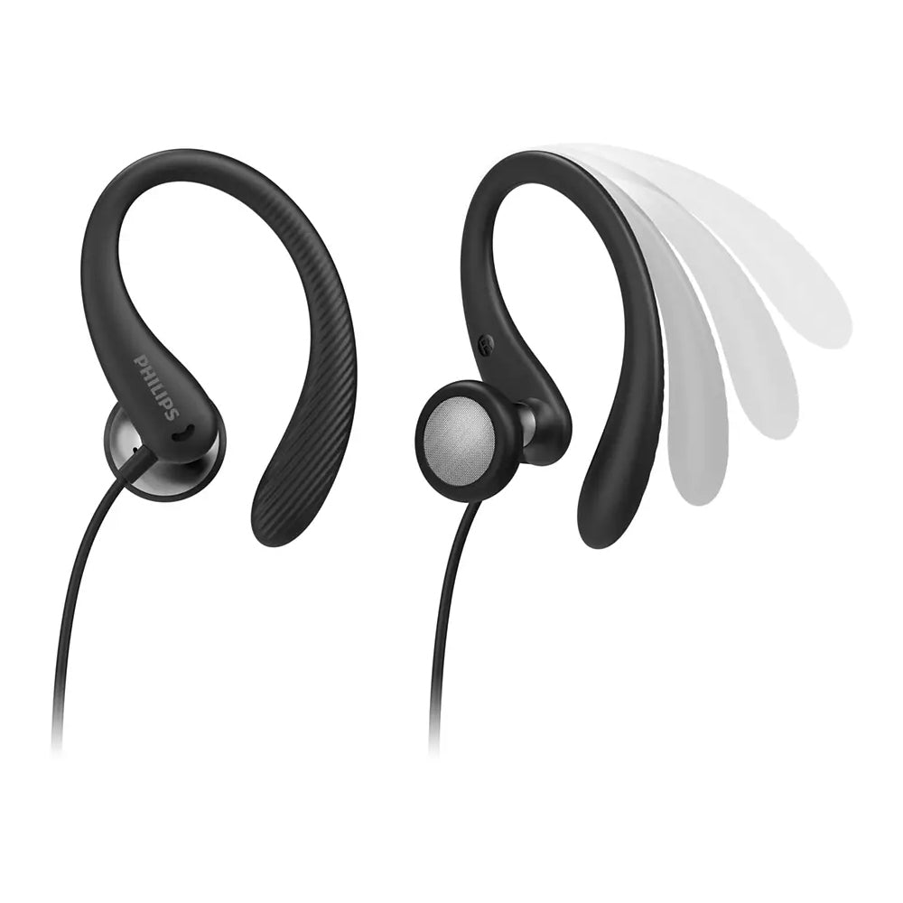 Philips EarHook Ear-Bud Sports Earphones/Headphones w/ Mic 1.2m Cable 3.5mm Jack — image 2
