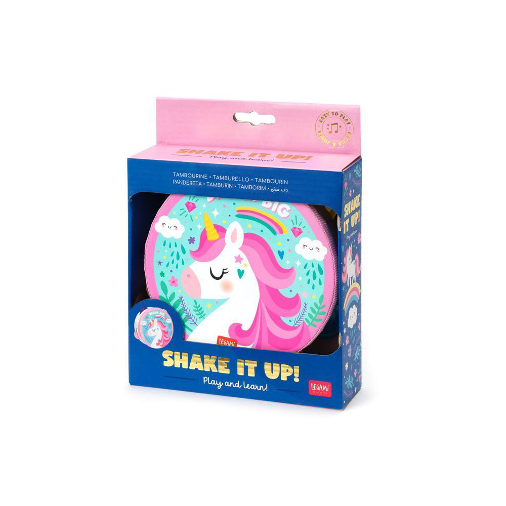 Legami Shake It Up Unicorn Tambourine Handheld Musical Instrument Kids/Children — image 2