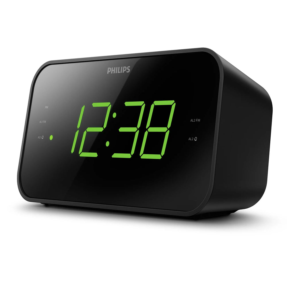 Philips 3000 Series 18cm Digital Clock/FM Radio w/ Dual Alarm/LED Display Black — image 2