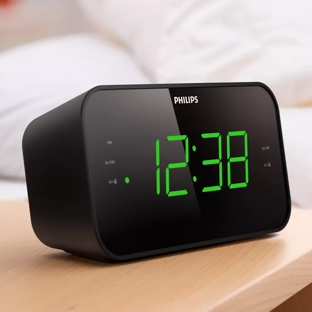 Philips 3000 Series 18cm Digital Clock/FM Radio w/ Dual Alarm/LED Display Black — image 7