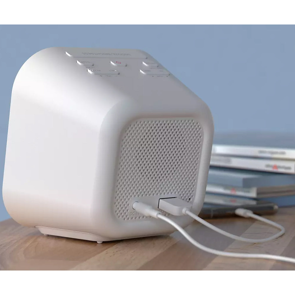 Philips Alarm Clock/FM Radio Dual Timer LED Digital Display w/ USB Charger White — image 7