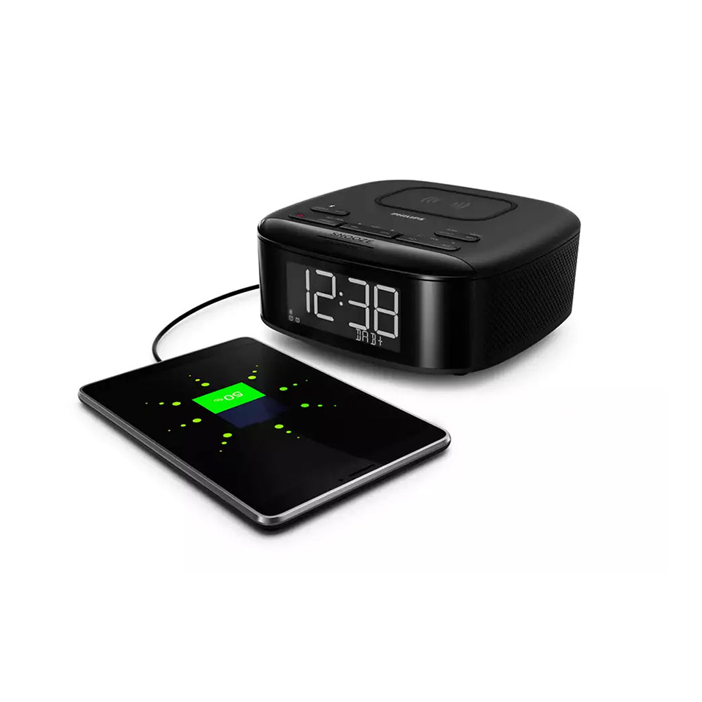 Philips FM DAB+ Alarm Clock Radio/Bluetooth/Wireless Qi 9W Charger/Charging Pad — image 4