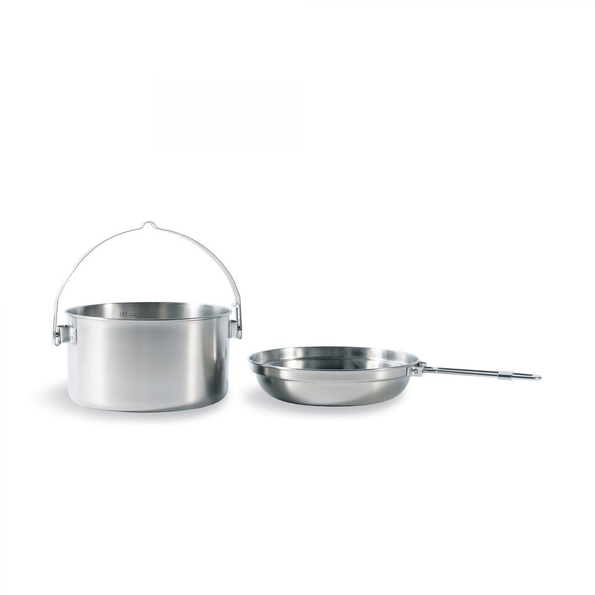 Tatonka Scout Kettle Pot & Frypan Cookware Set Stainless Steel/Lightweight — 1.6l