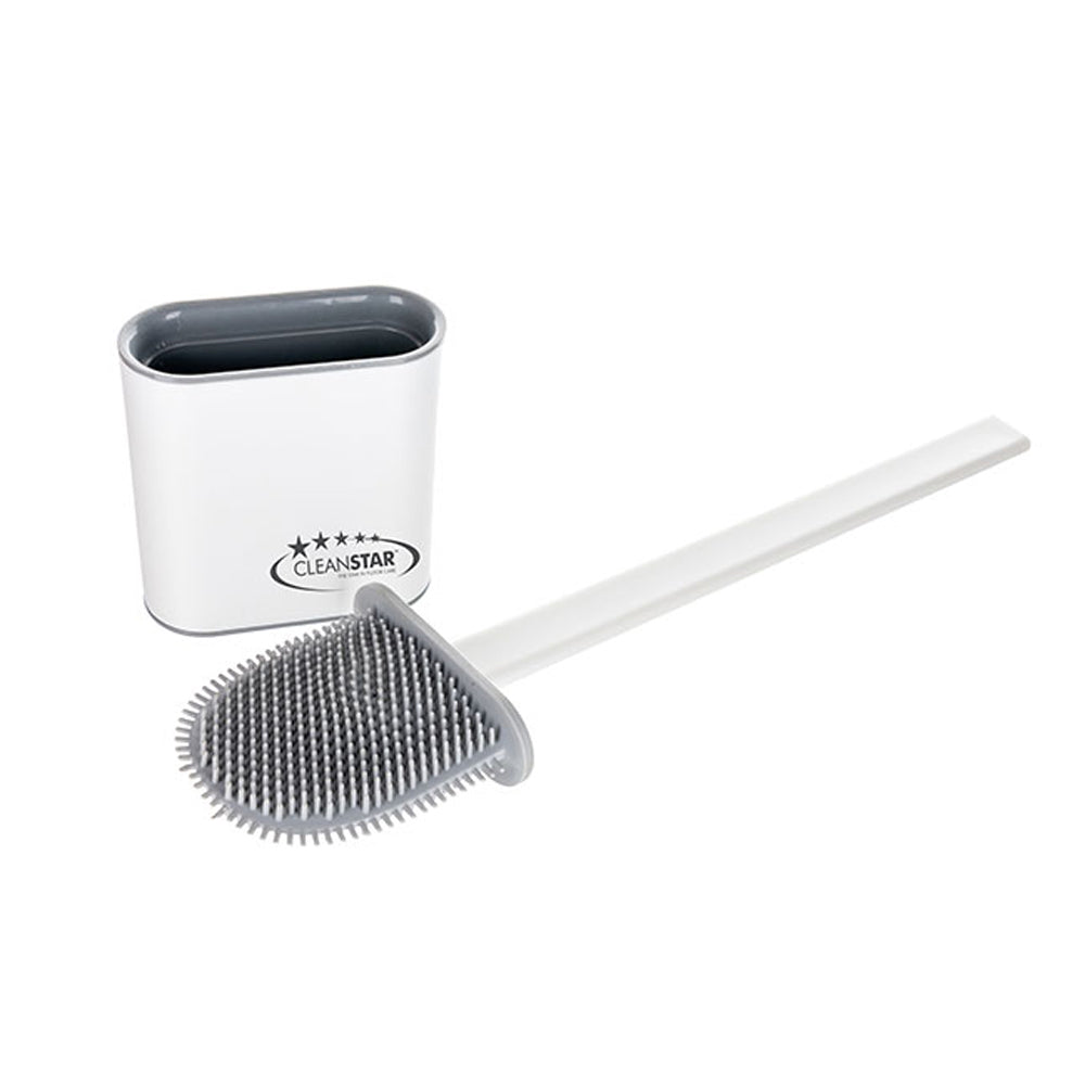 Cleanstar Flexible Silicone Toilet/Bathroom Multi-Purpose Cleaning Brush 36cm