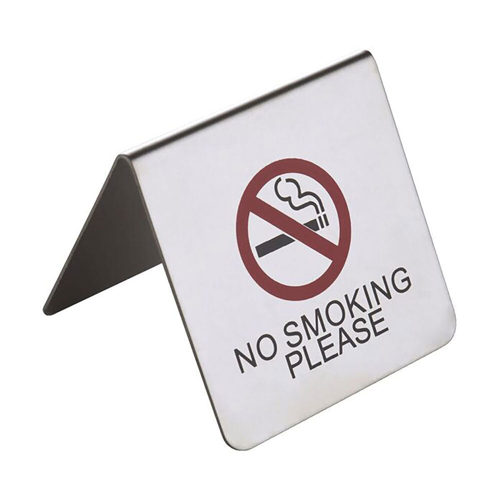 Sandleford 6.5cm No Smoking Warning Sign A-Frame Steel Tabletop/Desk Signage (2 Pack) — image 2