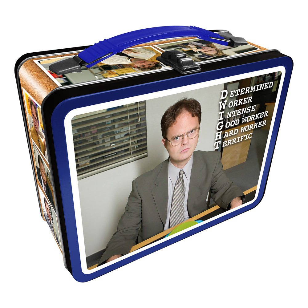 Aquarius The Office Tin Fun Box Lunch Storage Container w/Carry Handle Rectangle