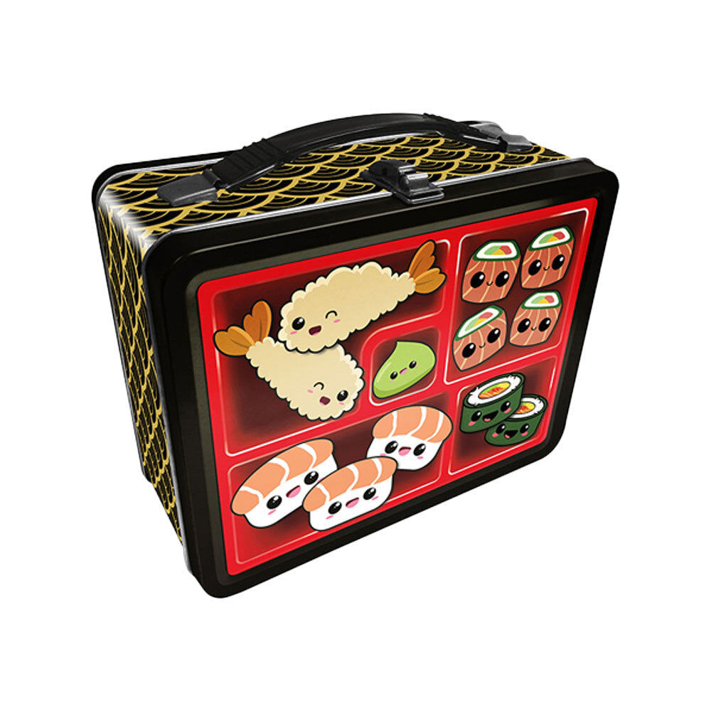 Aquarius Bento Bix Fun Box Tin Storage Lunch Container w/ Carry Handle Rectangle — image 2