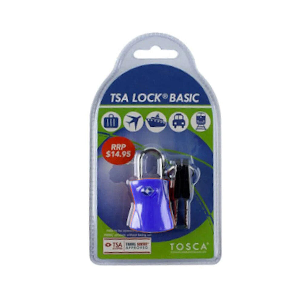Tosca TSA Approved Suitcase/Luggage Bag Security Safety Lock With Keys - Blue (2 Pack) — image 2