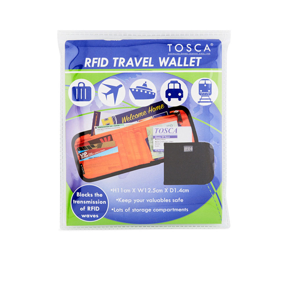 Tosca RFID Wave Blocking Safety Protection Travel Security Money/Card Wallet
