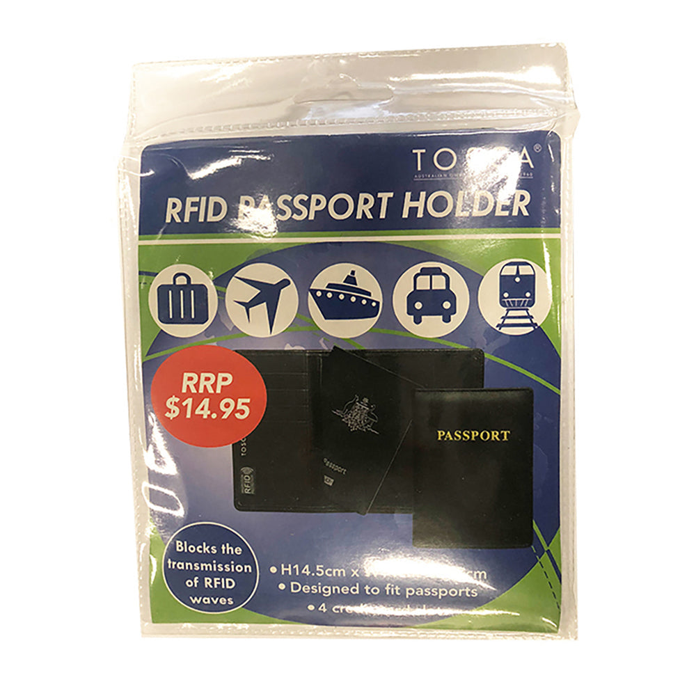 Tosca 2Pk Rfid Blocking Safety Travel Passport Holder/Cover