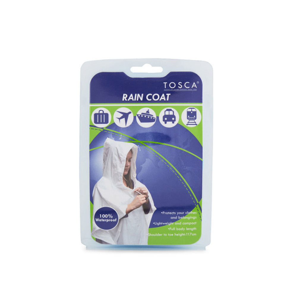 Tosca Clear Compact Travel Full Body Rain/Wind Protection Coat/Jacket