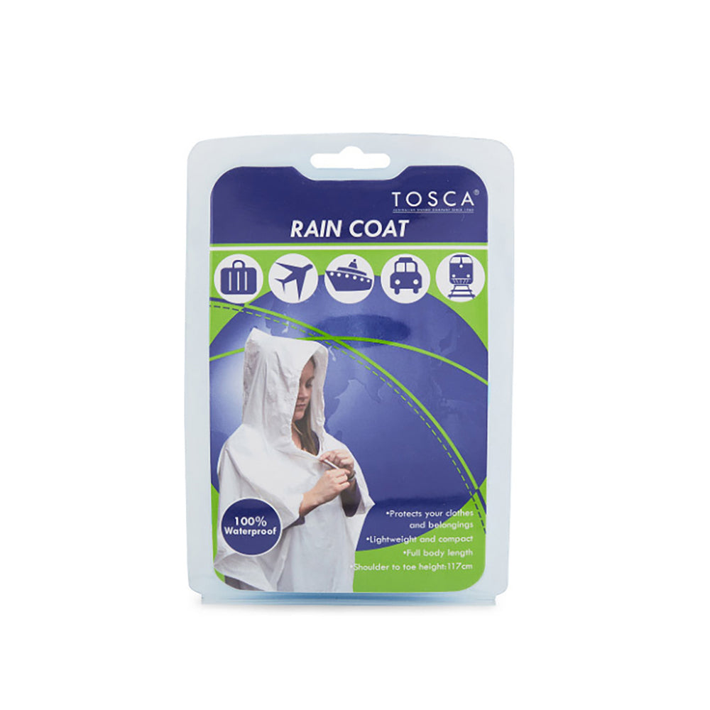 Tosca Clear Compact Travel Full Body Rain/Wind Protection Coat/Jacket (2 Pack)