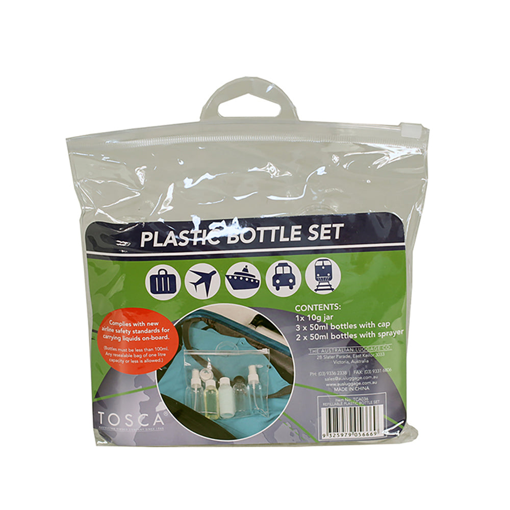 Tosca Travel Refillable Reusable Plastic Bottle Cosmetic Toiletry Set (12 Pieces) — image 2