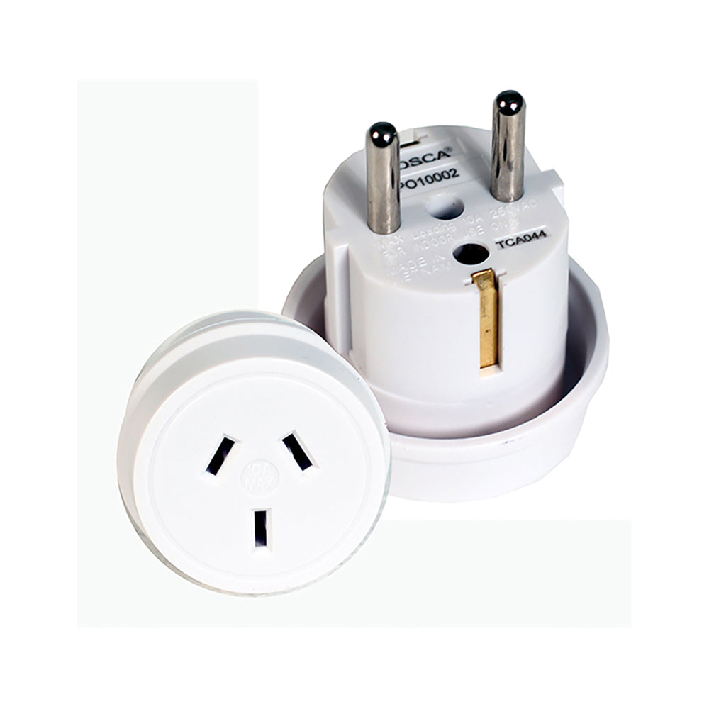 Tosca OB Travel Compact Power Adapter Converter Plug - Bal/eur Compatibility (2 Pack)