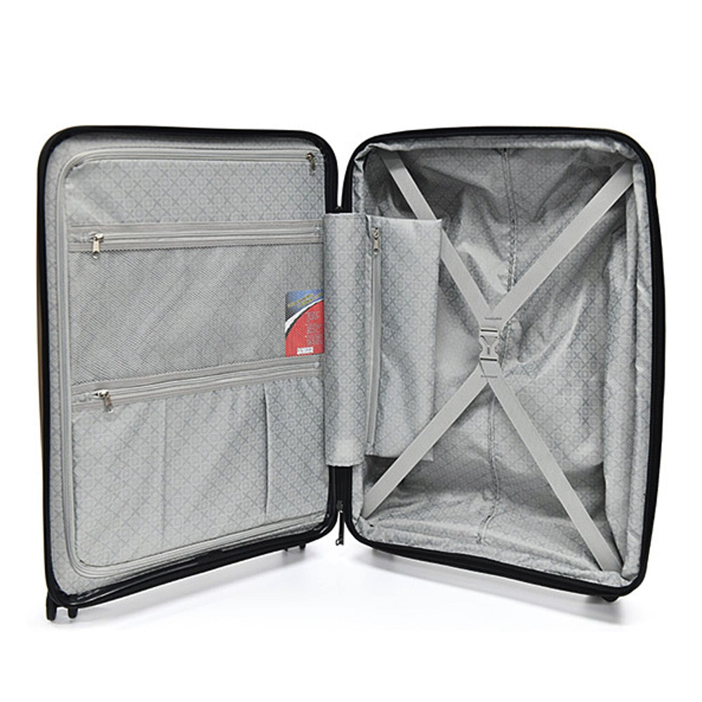 Tosca Space x 25" Trolley Checked Luggage Suitcase Hard Backed Travel - Black — image 3