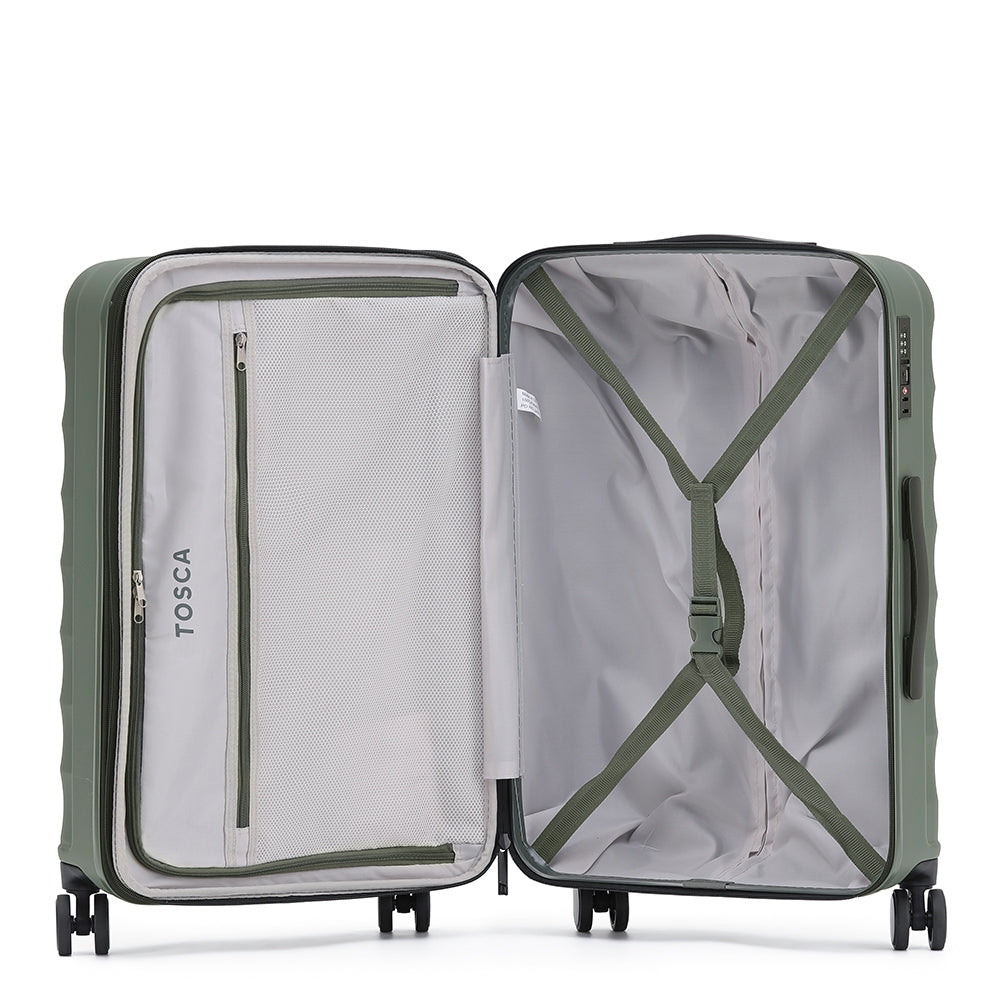 Tosca Interstellar 2.0 Small 20" Hard Shell Luggage Suitcase - Moss Green