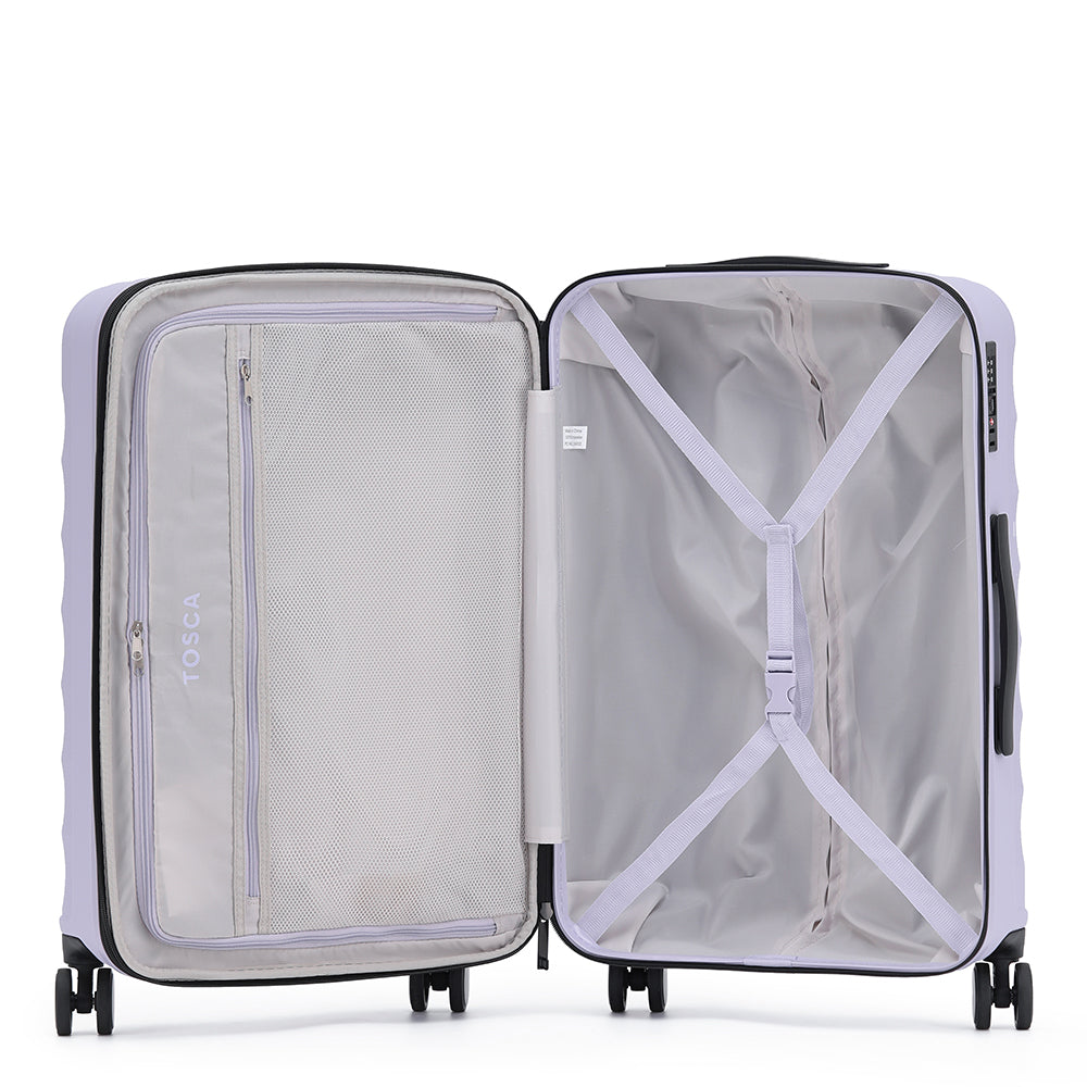 Tosca Interstellar 2.0 Lavender Hard Luggage Suitcase Shell 20" & 30" Set