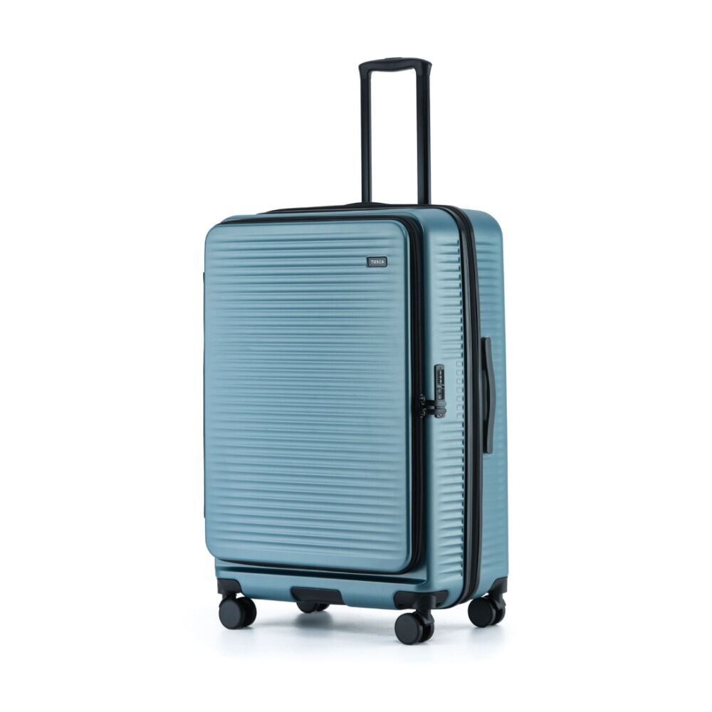 Tosca 77cm Slate Zen Large Suitcase Travel Luggage w/ Wheels & Combination Lock